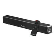 Wohome Sound Bar 16-Inch 50W Soundbar for TV, with Bluetooth 5.0, with Subwoofer, 3D Surround Sound,  5EQs, Optical/Aux/USB Connection, S66