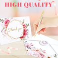thumbnail image 3 of VUDECO Gold Foil Floral Thank You Cards Bulk 24 Pack 4X6 Boho Small Baby Shower Thank You Cards With Envelopes Flower Stickers Boy Girl Blank Elegant Wedding Thank You Cards Pink Notes Holiday Bridal, 3 of 8