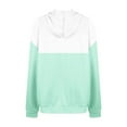 thumbnail image 5 of Fanxing Oversized Sweatshirts for Teen Girl Trendy Colorblock Fleece Hoodies Juniors Drop Shoulder Long Sleeve Pullover Hoody Tops Green,XXXL, 5 of 6