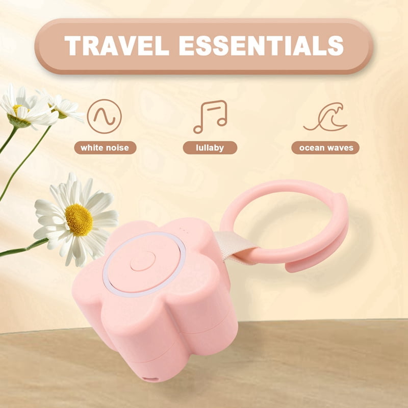 Portable White Noise Machine Rechargeable Travel Baby Sound Machine with Night Light, Timer and Volume Control