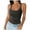 Dark Gray, variant on Likimi Tank Tops For Women Spaghetti Strap Crew Neck Solid Color Slim Fitted Sleeveless Breathable Comfort Shirt Brick Red Size L