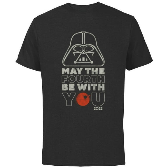 Star Wars Darth Vader May the Fourth Be With You - Short Sleeve Cotton T-Shirt for Adults - Customized-Black