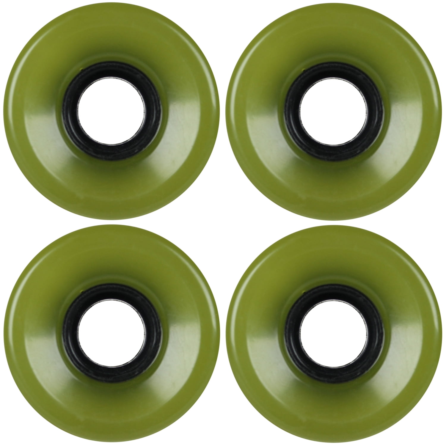 Skateboard Cruiser Wheels 57mm Smooth Olive USA Made 86A