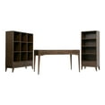 thumbnail image 1 of Simpli Home Harper Solid Hardood 60 " x 24 " Mid-Century Modern Bookcase with Storage in Walnut Brown, 1 of 6