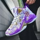thumbnail image 4 of BINQER Zapatillas de baloncesto de caña alta for hombre con malla transpirable estilo grafiti y entresuela acolchada, aptas for uso en interiores y exteriores., 4 of 8