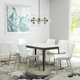 thumbnail image 4 of Magnus Dining Chair White & Silver Dining Chair, Modern Style, Plush and durable faux leather fabric, Plywood, Indoor Dining, 4 of 11