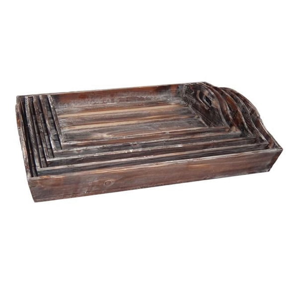 Cheung's FP-3682-5 Set of 5 Wooden Serving Tray
