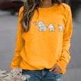thumbnail image 2 of Honeeladyy Sales Online Womens Tops Cute elephant Printed Tshirts Long Sleeve Pullover Casual Crewneck Sweatshirt Loose Comfy Tops, 2 of 3
