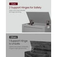 thumbnail image 4 of 29.9'' Storage Bench with 2 Safety Hinges, Entryway Shoe Bench for Home Organization, Gray, 4 of 7