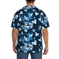 thumbnail image 5 of Fotbe Ice Blue Heart print Short Sleeve Button Down Shirts for Men Casual Summer Beach Wrinkle Free Shirt-Medium, 5 of 7