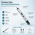 thumbnail image 7 of Wiher Electric Engraving Pen with 37 Bits, USB Rechargeable Cordless Etching Engraving Tool, Portable DIY Rotary Engraver for Jewelry Wood Glass Stone Carving(Gray), 7 of 7