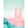 thumbnail image 2 of Atelier Editions Braun 19x24 Gold Ornate Wood Framed with Double Matting Museum Art Print Titled - Barcelona, 2 of 4