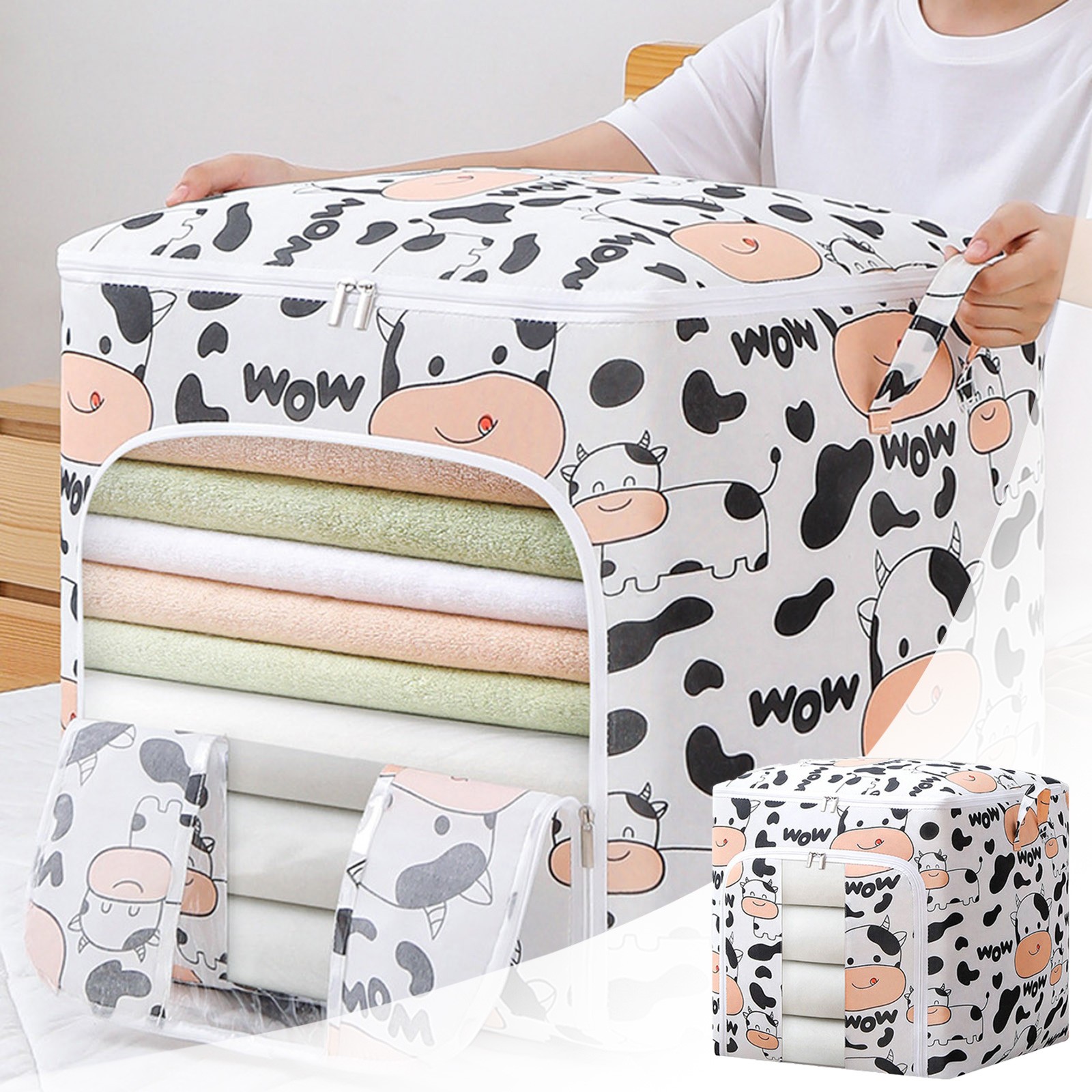 Foldable Non Woven Clothing And Bedding Storage Bag: Organize And ...