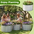 thumbnail image 5 of Land Guard 3 Pcs 2x2X2FT Round Galvanized Raised Garden Bed Kit, Silver Outdoor Planter Garden Bed, Metal Raised Box for Vegetables, Fruits, Flowers & Herbs, 5 of 6