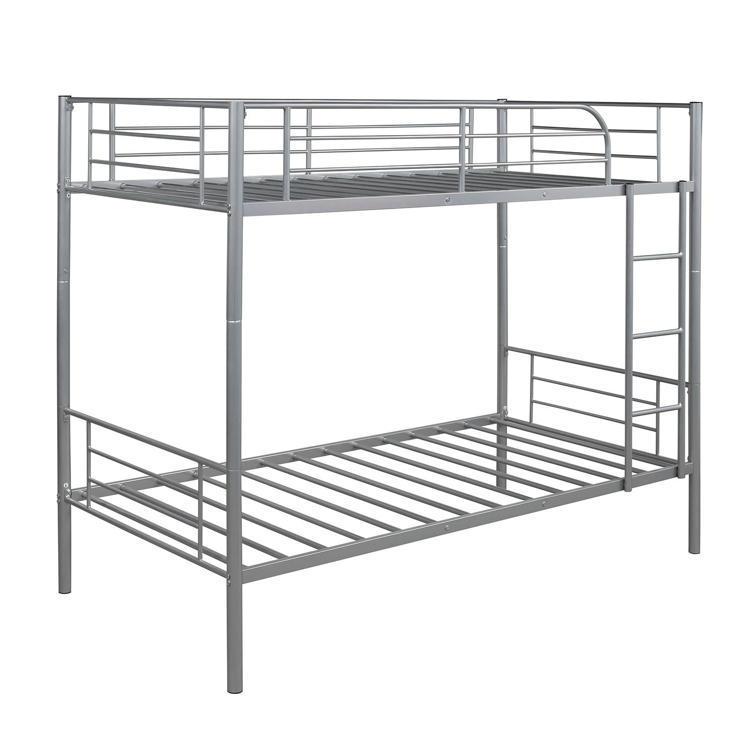 Buy Detachable Twin Over Twin Bunk Bed, Heavy Duty Metal Floor Bunk Bed