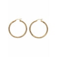 thumbnail image 2 of PalmBeach Jewelry 18k Gold Plated Sterling Silver or Sterling Silver Diamond Cut Hoops 1 1/2" Diameter, 2 of 4