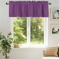 thumbnail image 6 of Purple Valances for Windows, 42 x 12in, Simple Background Modern Solid Color Monochrome Rod Pocket Kitchen Valance Curtain Light Filtering Window Treatments for Living Room Bedroom, 1 Panel, 6 of 7