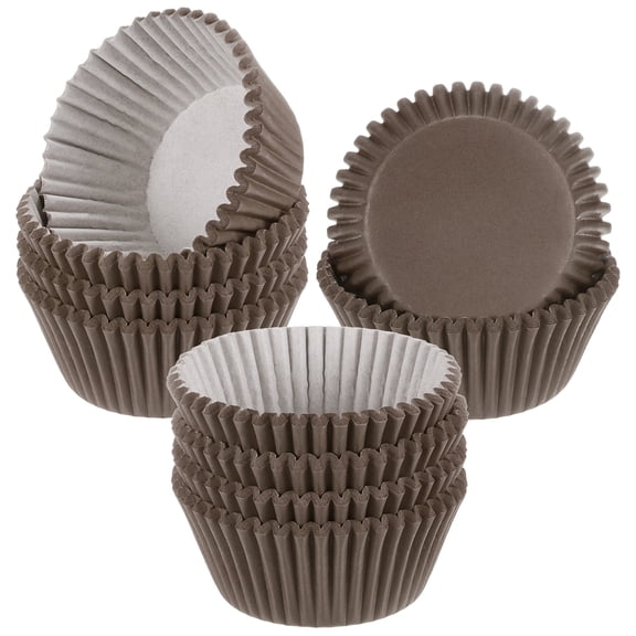 Uxcell 200-Pack Standard Cupcake Liners for Baking, Greaseproof Cupcake Wrappers for Wedding/Birthday/Party/Christmas[Brown]