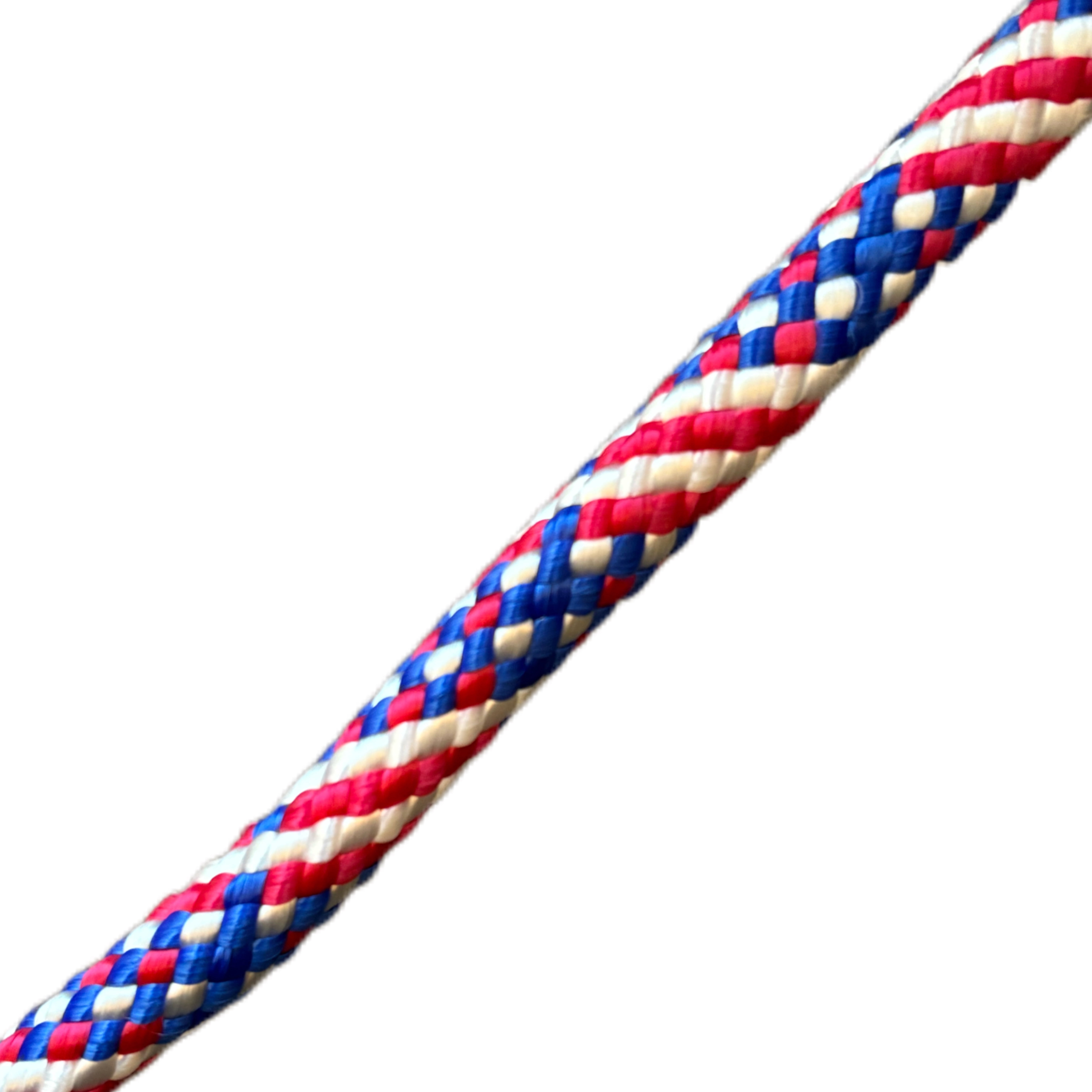 Hyper Tough 5/8 inch x 50 feet Polypropylene Diamond-Braid Rope, Patriot Red/White/Blue