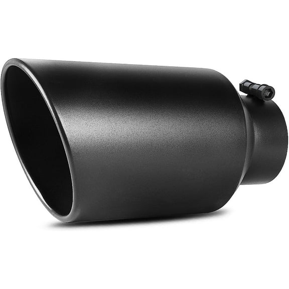 ledkingdomus 5" Inlet 8" Outlet 15" Long Exhaust Tip Stainless Steel Rolled Edge Rear Pipe
