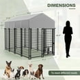 thumbnail image 7 of Homall 94.5”D×51.2”W×66.9”H Outdoor Dog Cage for Small/Medium/Large Dogs Dog Kennel with UV-Resistant Waterproof Roof Cover for Outside Heavy Duty Dog Fence,Large, 7 of 7
