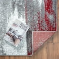 thumbnail image 5 of Luxe Weavers Abstract Brushstrokes Area Rug Red 8x10, Soft Accent Carpet, 5 of 10