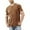 Brown, variant on European Solid Color Base Layer Shirt for Men Lightweight Stretch Casual Loose Fit Comfortable Business and Sports Round Neck Short Sleeve Tee