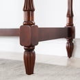 thumbnail image 4 of Gexpusm Oval Coffee Table, 2-Tier Solid Wood 46"L x 18"H with Storage Drawer, Vintage, Dark Brown, 4 of 6