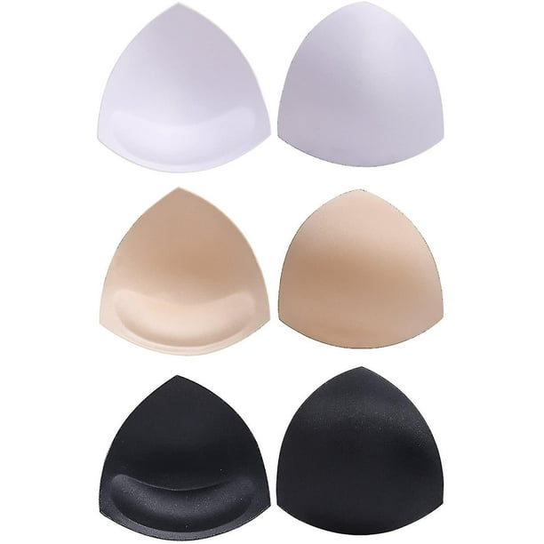 Bra Pads Bikini Pad Bra Inserts Push-up Pad, 3 Colors, Triangle Shape,  Black 