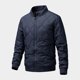thumbnail image 2 of Mens Baseball Jacket Outwear Sportswear Long Sleeve Cotton Coat Stand Collar Top, 2 of 8