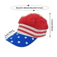 thumbnail image 6 of LIIPEE Stylish Unisex Baseball Cap Casual US National Flag Printed Fashion Hats With Wig Celebrate America's 250th Anniversary Freedom Outdoor Comfortable Breathable Daily Hats,Red,One Size, 6 of 6
