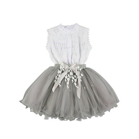 Baby Girl T-shirt+Tulle Skirt Costumes Party Princess Birthday Outfits