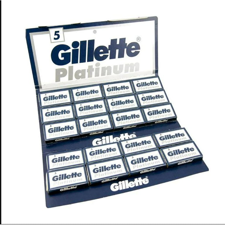 Gillette Platinum Double Edge Shaving Blades 100 blades Pack