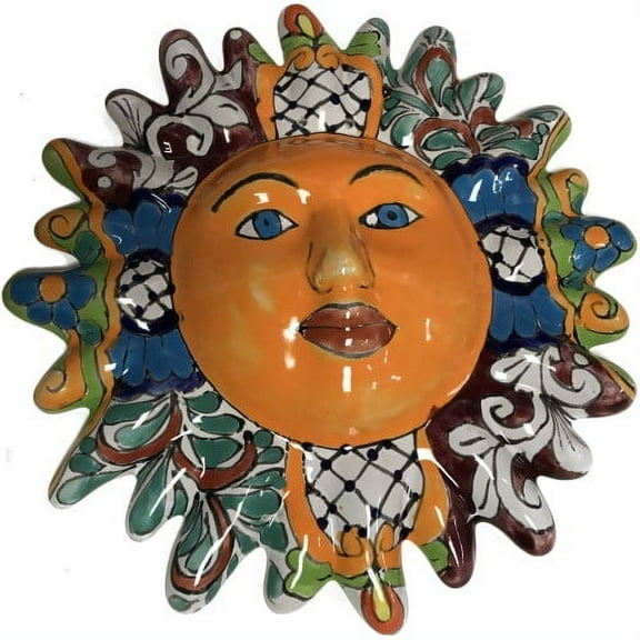 Multicolor Talavera Ceramic Sun Face