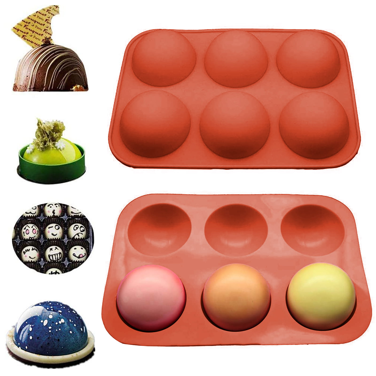 Hot Chocolate Bomb Mold Silicone Semi Ball Mold for Making Cocoa Bombs 3