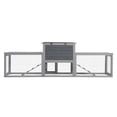 thumbnail image 5 of Pefilos 94" Outdoor Large Rabbit Hutch with Run, Wood 2-Story Chicken Coops for 4-6 Rabbits, Pet Cages for Small Animals, Gray, 5 of 14