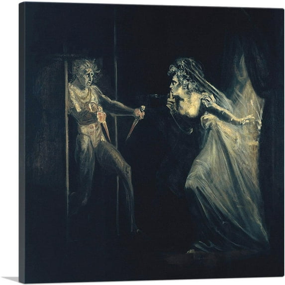 ARTCANVAS Lady Macbeth Seizing The Daggers Canvas Art Print by Henry Fuseli - Size: 12" x 12" (1.50" Deep)