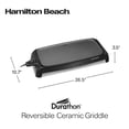 thumbnail image 2 of Hamilton Beach 200 Sq. In. Electric Griddle With Adjustable Temperature for 200 to 400 degrees, PTFE & PFOA Free Durathon Ceramic Reversible Nonstick, 2 of 8