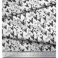 thumbnail image 2 of Soimoi Poly Georgette Fabric Leaves & Flower Floral Print Sewing Fabric Yard 52 Inch Wide, 2 of 3