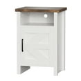 thumbnail image 7 of Vineego 1 Piece Farmhouse Nightstand with Storage Shelves Bedside Tables for Bedroom Modern Wood Side Table Living Room, White, 7 of 7
