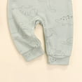 thumbnail image 7 of Newborn Baby Boy Girl Dinosaur Print Hooded Jumpsuit Button Down Bodysuit One Piece Romper Clothes, 7 of 7