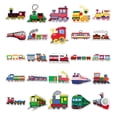 thumbnail image 2 of Paquete de pegatinas de vinilo impermeable con temática de tren de dibujos animados, 50 unidades, 2 of 2