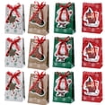 thumbnail image 1 of 12 bolsas de papel navideñas, bolsas de regalo navideñas, lindas bolsas de papel de moda, 1 of 5