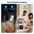 thumbnail image 4 of EUHOMY Countertop Nugget Ice Maker, 40 lbs/24H, Self-Cleaning, Smart App, Chewable Ice, Black, 4 of 12