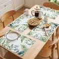 thumbnail image 5 of Eucalyptus Leaves Placemats Set of 4 Summer Pastoral Botanical Watercolor Place Mats Indoor Wipeable Table Mats Washable Cloth Dining Table Placemats for Kitchen Holiday Party Home Decor 13x19 Inch, 5 of 9