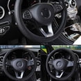 thumbnail image 4 of Micro Fiber Leather Steering Wheel Cover with Breathability, Dry - Keeping and Skidproof Features for Most Cars, 4 of 6