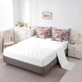 thumbnail image 5 of Homewish Retro Country Floral 7-Piece Bedding Comforter Set,Natural Botanical King Bedding Sets,Pink White Green Bed Sheets For Men Women,Microfiber Bedroom Decor Reversible, 5 of 8