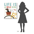 thumbnail image 4 of Global Gallery's 'Beach Bums Dachshund Bicycle I Life' By Michael Mullan Stretched Canvas Wall Art, 4 of 4