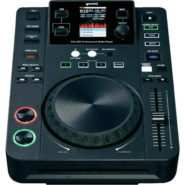 gemini CDJ650 Tabletop DJ CD/MP3 Media Player