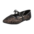 thumbnail image 2 of Women's Spring Ballet Style Flat Shoes Open Toe Pointed Toe Lace Up With Ankle Strap Soft Sole Comfortable Elegant Casual Footwear For Daily Wear Black 37, 2 of 6